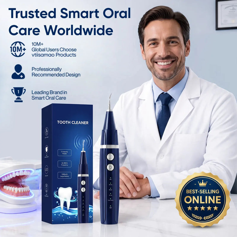 Dailyblisshop Electric Plaque Remover for Teeth at home (ORAL Max) - Dual-Button Oral Care Kit