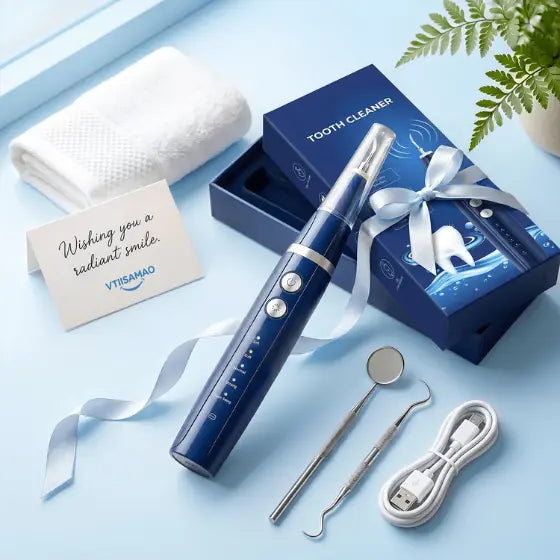 Dailyblisshop Electric Plaque Remover for Teeth at home (ORAL Max) - Dual-Button Oral Care Kit
