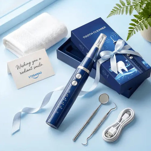 Dailyblisshop Electric Plaque Remover for Teeth at home (ORAL Max) - Dual-Button Oral Care Kit