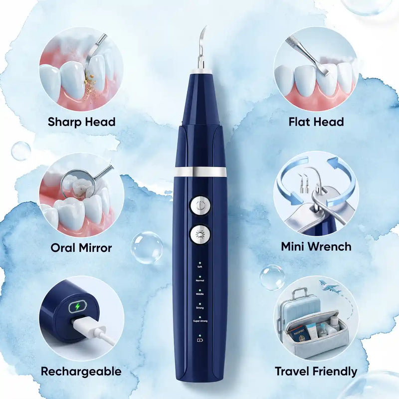 Dailyblisshop Electric Plaque Remover for Teeth at home (ORAL Max) - Dual-Button Oral Care Kit